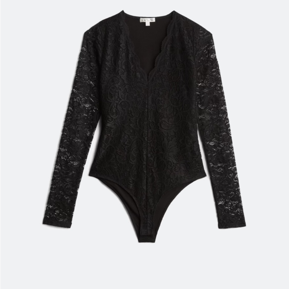 Nine Britton stitch fix Elegant Black Lace Bodysuit